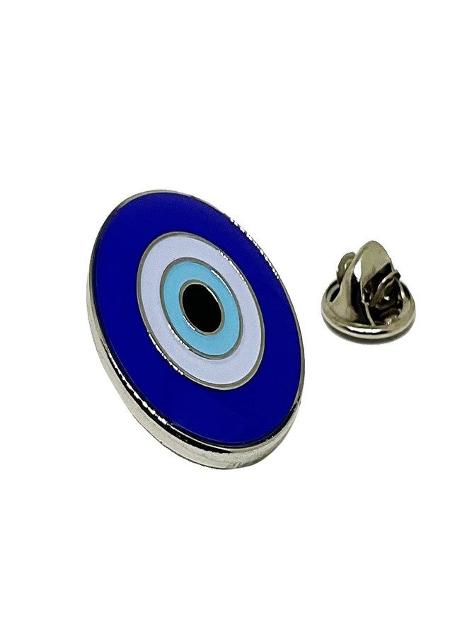 PinMaze Evil Eye Lapel Pin - Blue Eye Protect Badge - Greek Brooch - Image 2